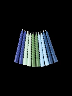 Bougies torsadées 10 cm