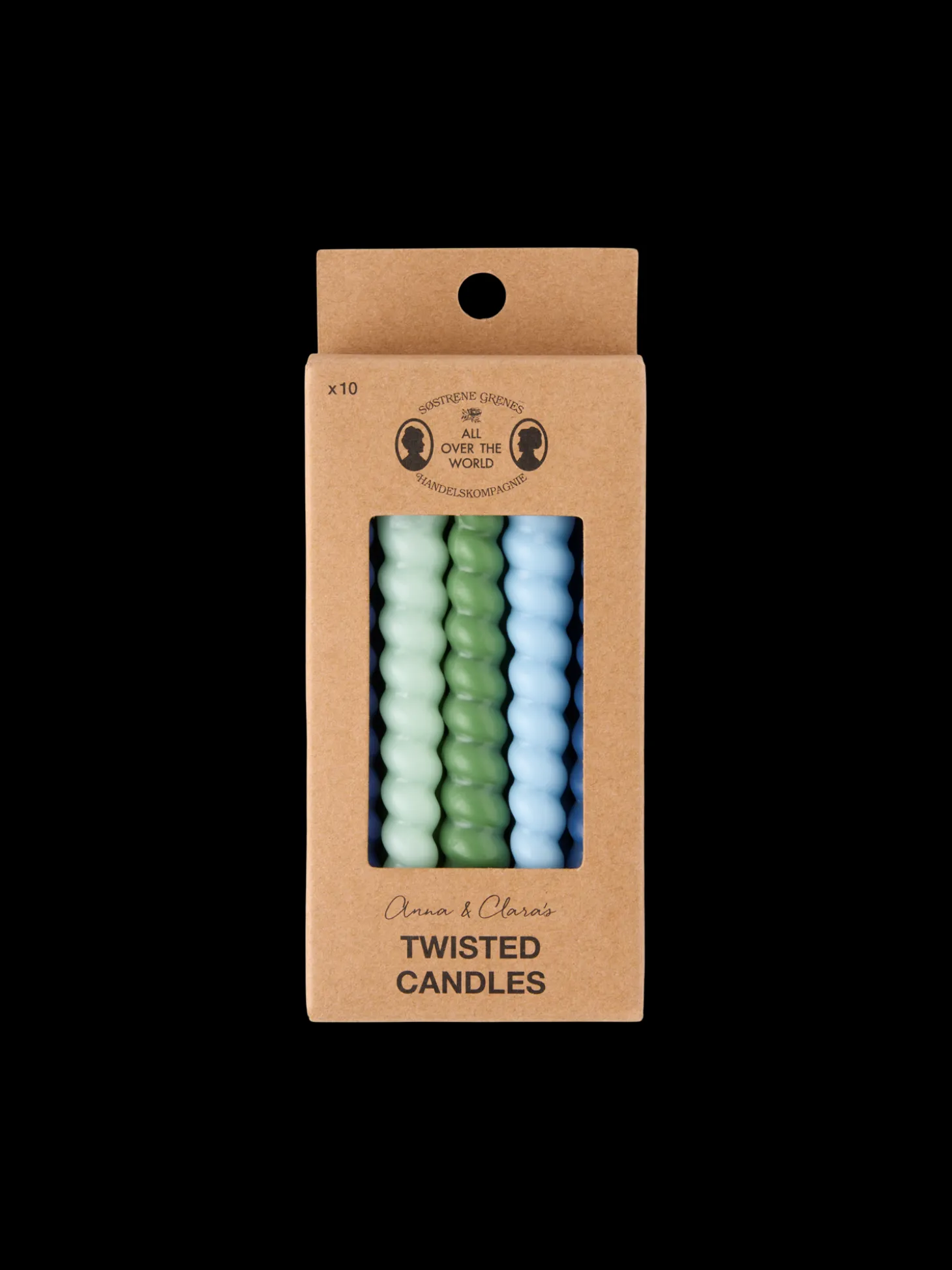 Bougies torsadées 10 cm