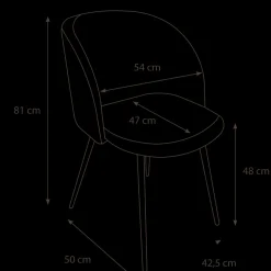 Chaise de salle à manger ANNA avec accoudoirs