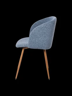 Chaise en tissu bouclé