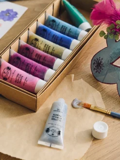 Set de peinture acrylique pailletée