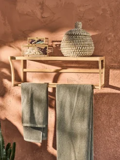 Étagère de salle de bain avec support