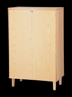 Armoire en bois avec portes en verre