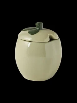 Bocal à confiture avec couvercle pomme