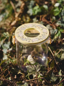 Boîte à jouets avec loupe