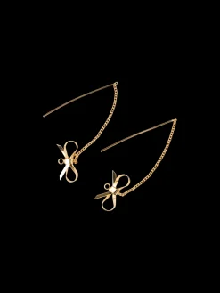 Boucles d’oreilles avec chaîne et nœud, lot de 2
