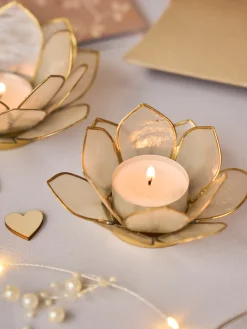 Bougeoir en fleur de lotus