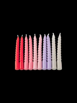 Bougies torsadées 10 cm