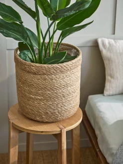 Cache-pot en panier avec doublure