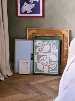 Cadre A3 avec découpe de papier citron