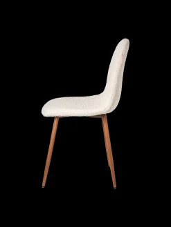 Chaise en tissu bouclé