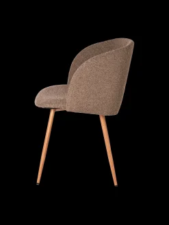 Chaise en tissu bouclé