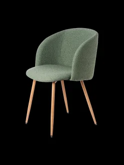 Chaise en tissu bouclé