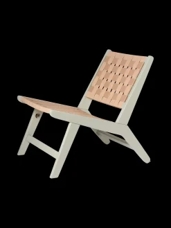 Chaise longue avec sangles en tissu