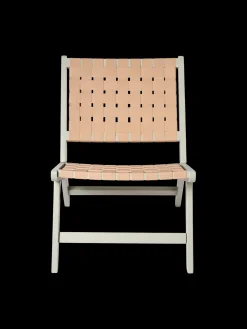 Chaise longue avec sangles en tissu
