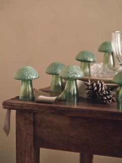 Champignon en verre décoratif