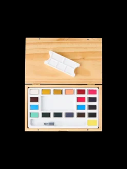 Coffret aquarelle en bois