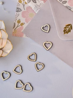 Confettis cœur en bois