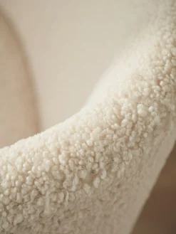 Fauteuil lounge en tissu peluché