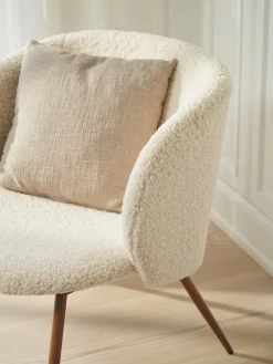 Fauteuil lounge en tissu peluché