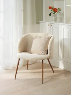 Fauteuil lounge en tissu peluché