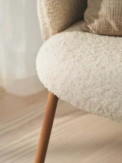 Fauteuil lounge en tissu peluché