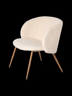 Fauteuil lounge en tissu peluché
