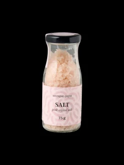 Flocons de sel rose en cristal