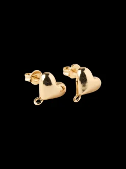 Lot de tiges de boucles d’oreilles en forme de cœur