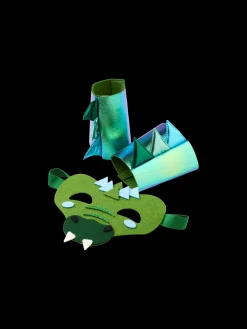 Masque et manchettes crocodile