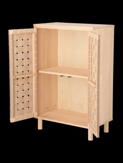 Meuble de rangement au design tressé
