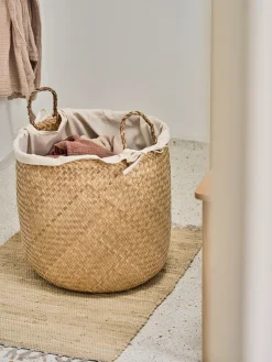 Panier doublé en tissu
