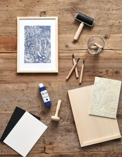 Plaque en caoutchouc A5 pour linogravure