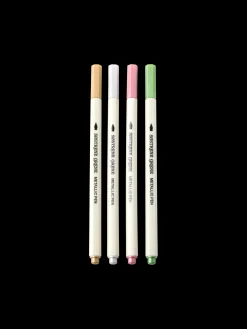 Stylo-pinceaux écriture métallique