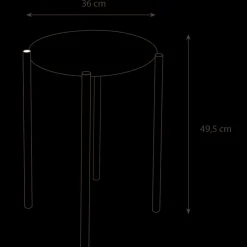 Tabouret avec cadre aspect chromé