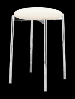 Tabouret avec cadre aspect chromé